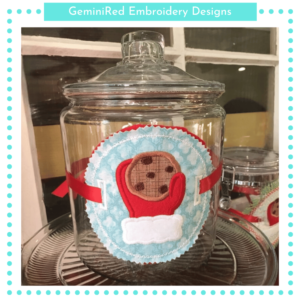 ITH Santa Hand & Cookie Christmas Charm {Three Sizes}