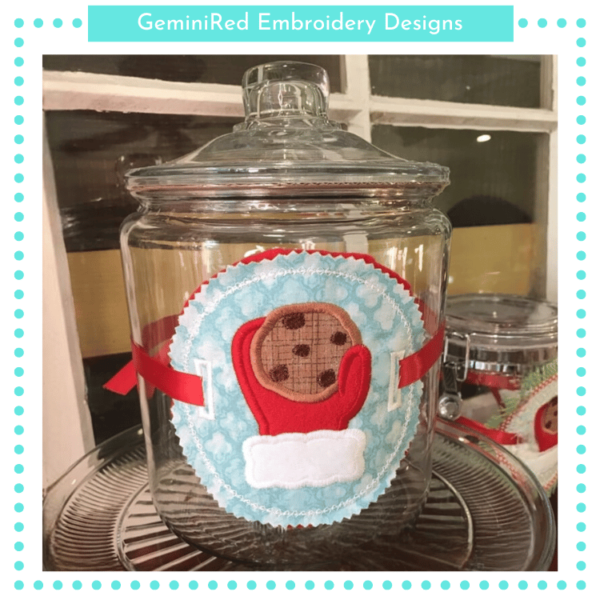 ITH Santa Hand & Cookie Christmas Charm {Three Sizes}