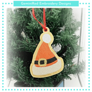 Santa Hat Ornament {4x4}