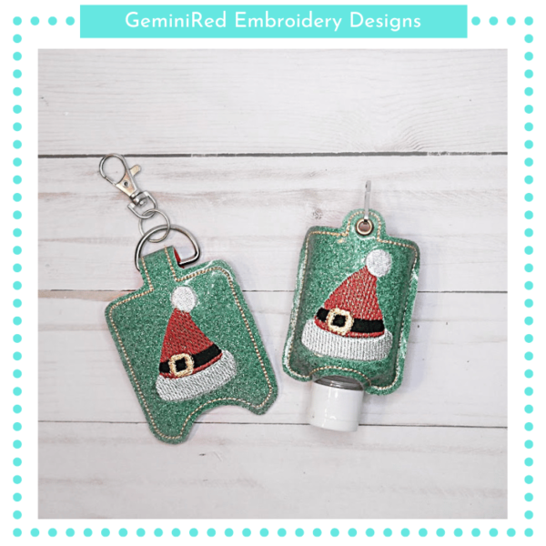Santa Hat Sanitizer Holder {Eyelet & Snap}