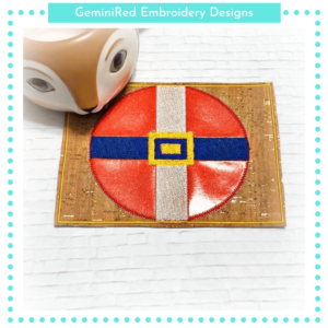 Santa Ornament Mug Rug {5x7}