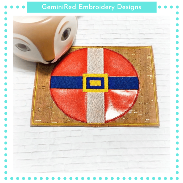 Santa Ornament Mug Rug {5x7}