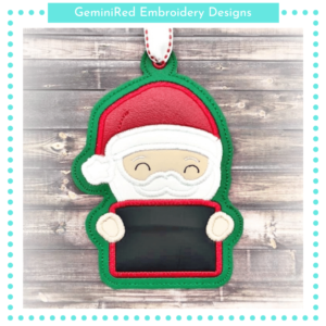 Santa Gift Tag Ornament {5x7}