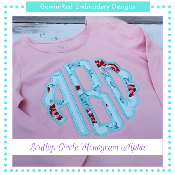 Scallop Circle Monogram Alpha {Four Sizes} - Image 2