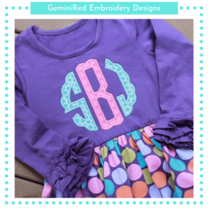 Scallop Circle Monogram Alpha {Four Sizes}