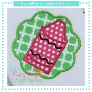 Scallop Crayon Patch {Four Sizes}
