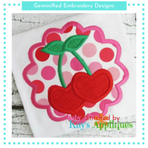 Scallop Frame Heart Cherries {Four Sizes}