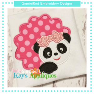 Scallop Frame Panda {Four Sizes}