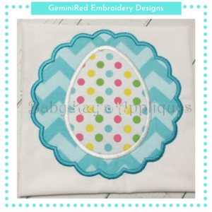 Scallop Framed Egg {Eight Sizes}