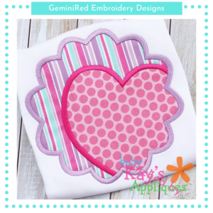 Scallop Heart {Four Sizes}