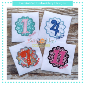 Scallop Numbers by Month {Four Sizes}
