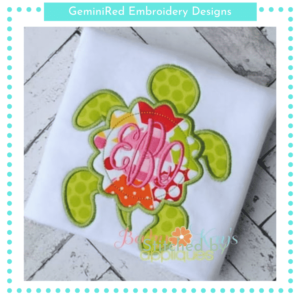 Scallop Sea Turtle {Four Sizes}