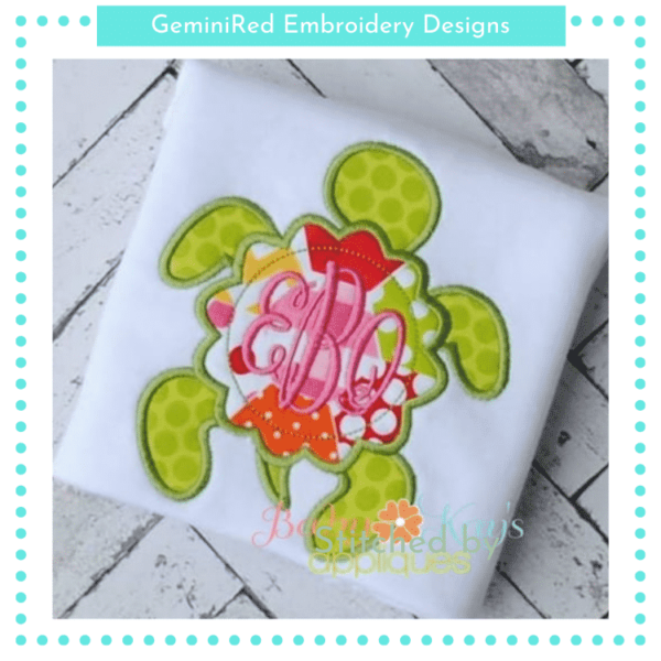 Scallop Sea Turtle {Four Sizes}