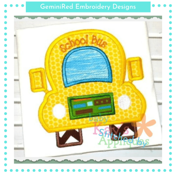 School Bus Appliqué {Four Sizes} - Image 2