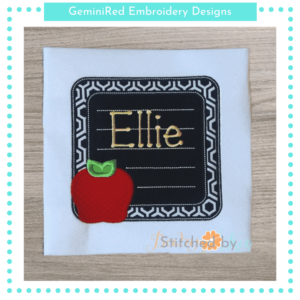 School Chalkboard with Apple {Four Sizes}