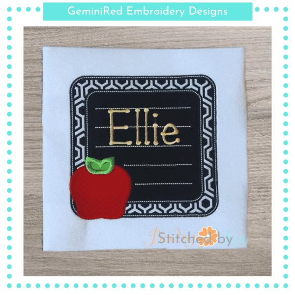 School Chalkboard with Apple {Four Sizes}
