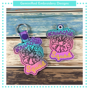 Scrunchie Squad Key Fob {Eyelet & Snap}