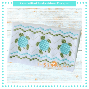Sea Turtle Faux Smock {Three Sizes}