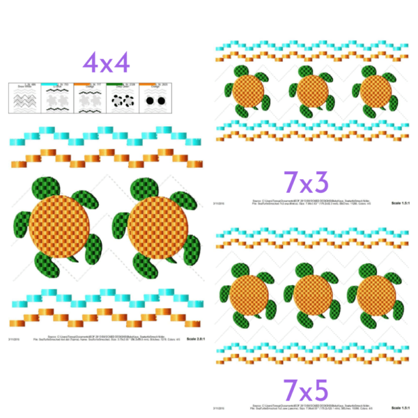 Sea Turtle Faux Smock {Three Sizes} - Image 2