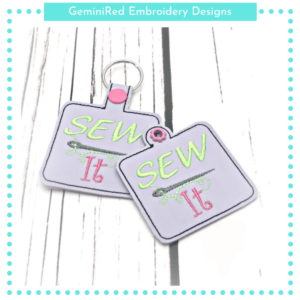 Sew Over It Key Fob {Eyelet & Snap}