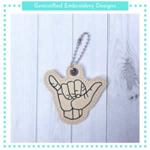 Shaka Key Fob {Eyelet & Snap}