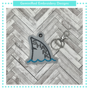 Shark Fin Key Fob {Eyelet & Snap}