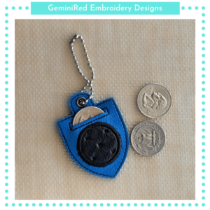 Shield Coin Keeper Key Fob {Eyelet}