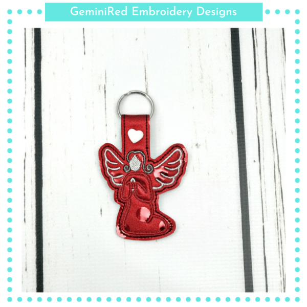 Simple Angel Key Fob 3 {Eyelet & Snap} - Image 2