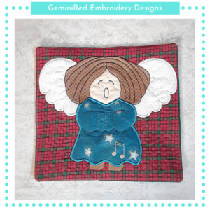 Singing Angel Mug Rug {8x8}