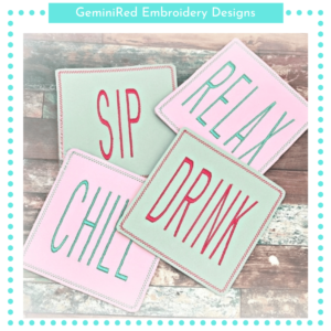 Sip & Chill Coaster Set {4x4}