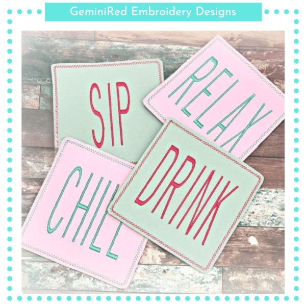 Sip & Chill Coaster Set {4x4}