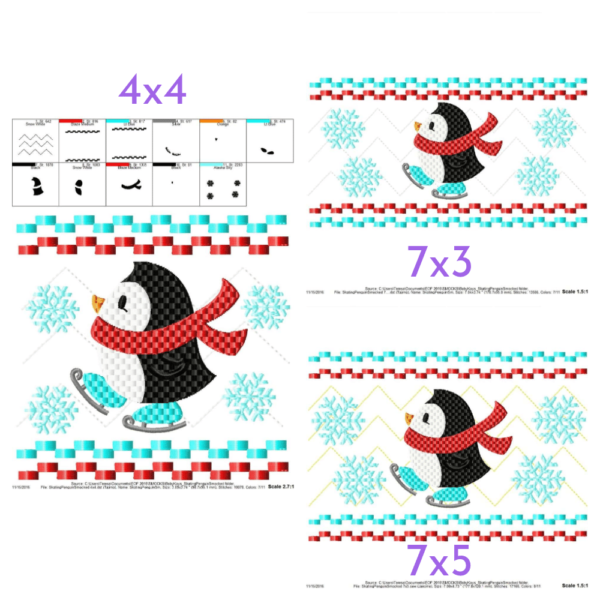 Skating Penguin Faux Smock {Three Sizes} - Image 2