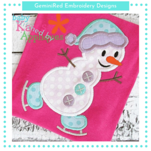 Skating Snowman {Three Sizes}