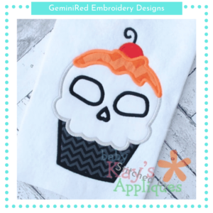 Skull Cupcake {Four Sizes}