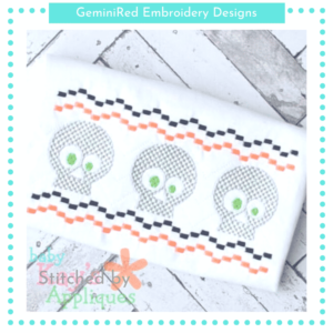 Skull Faux Smock {Three Sizes}