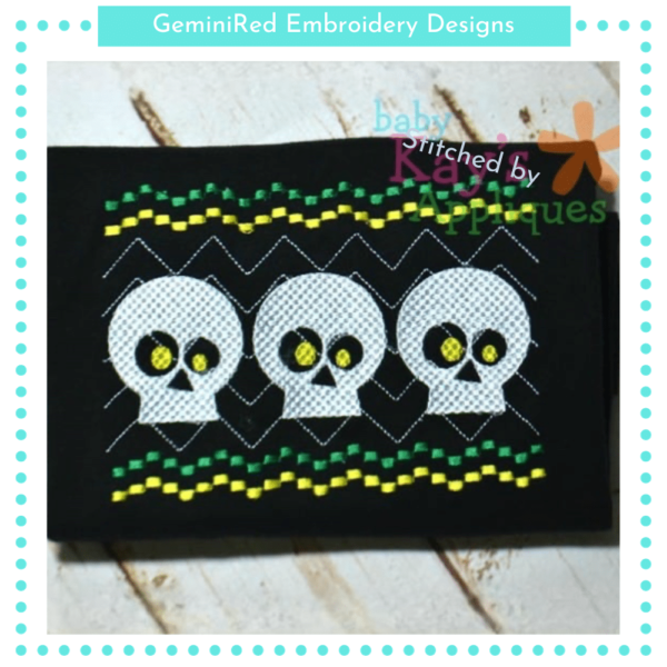 Skull Faux Smock {Three Sizes} - Image 2