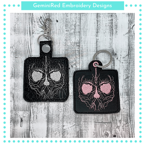 Skull Vein Key Fob {Eyelet & Snap}
