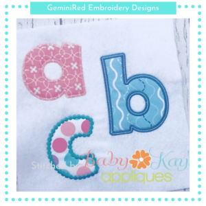 Skylar Appliqué Alpha Set {Five Sizes}