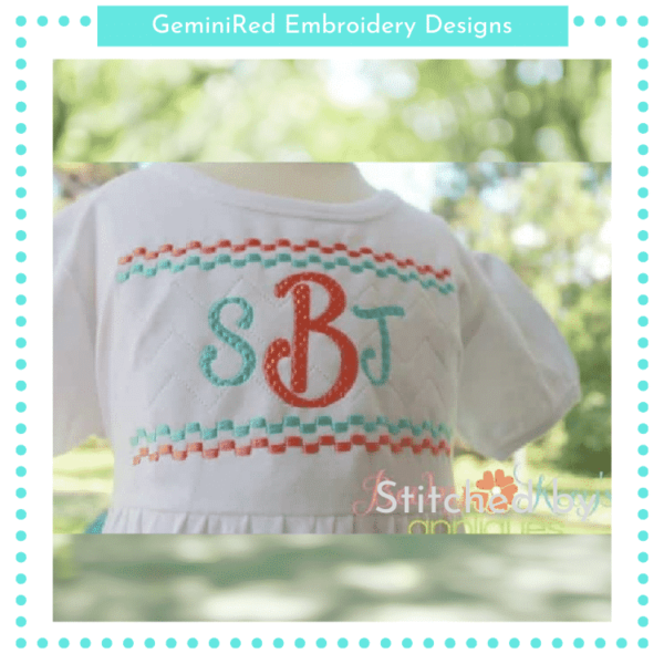 Smoothie Font Faux Smock {Three Sizes}