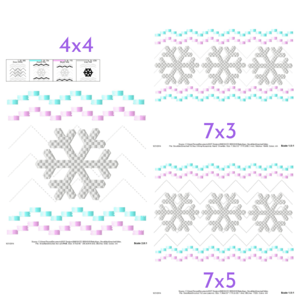 Snowflake Faux Smock {Three Sizes} - Image 2