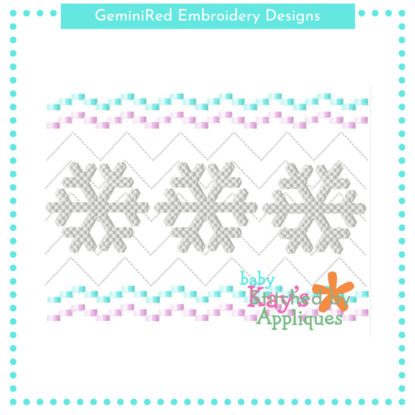 Snowflake Faux Smock {Three Sizes}