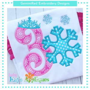 Snowflake Princess Numbers {Four Sizes}