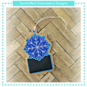 Snowflake Gift Tag Ornament {4x4}