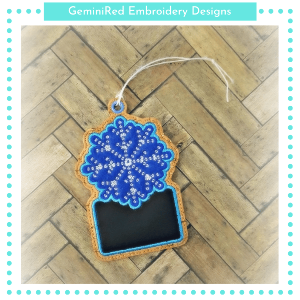 Snowflake Gift Tag Ornament {4x4}