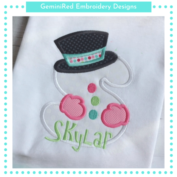 Snowman Appliqué Alpha {Four Sizes} - Image 2