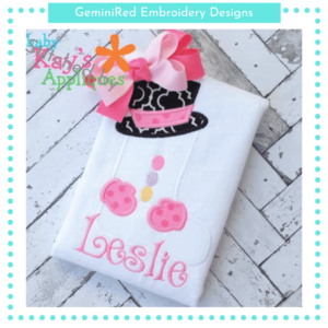 Snowman Appliqué Alpha {Four Sizes}