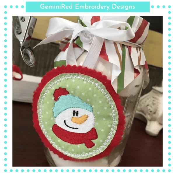 ITH Snowman Christmas Charm {Three Sizes} - Image 2