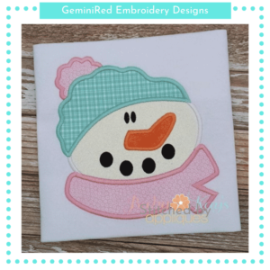 Snowman Face Appliqué {Four Sizes}