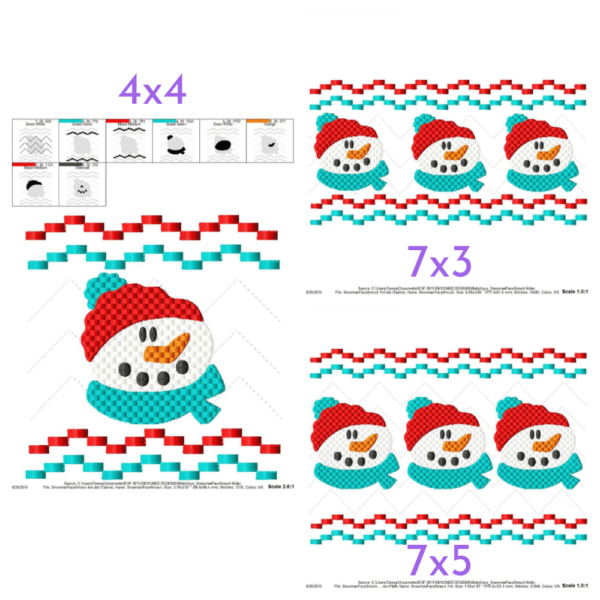 Snowman Face Faux Smock {Three Sizes} - Image 2
