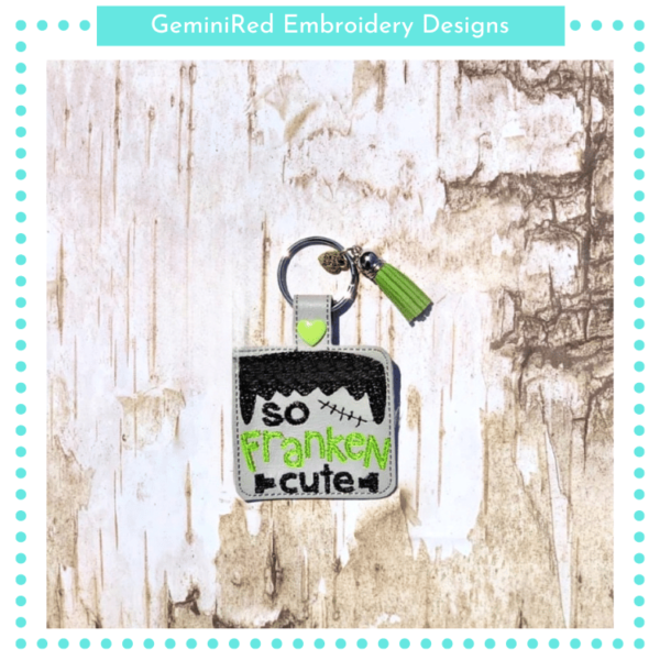 So Franken Cute Key Fob {Eyelet & Snap}